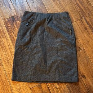 Cold Water Creek Brown Tweed like lined skirt